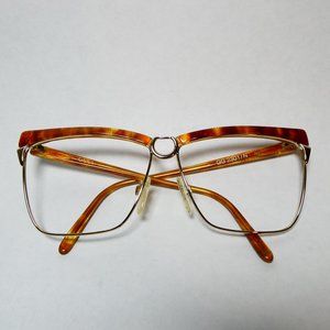 Vintage 80's Gucci GG 2301/N Gold & Marbled Oversize Sunglasses Glasses Frames